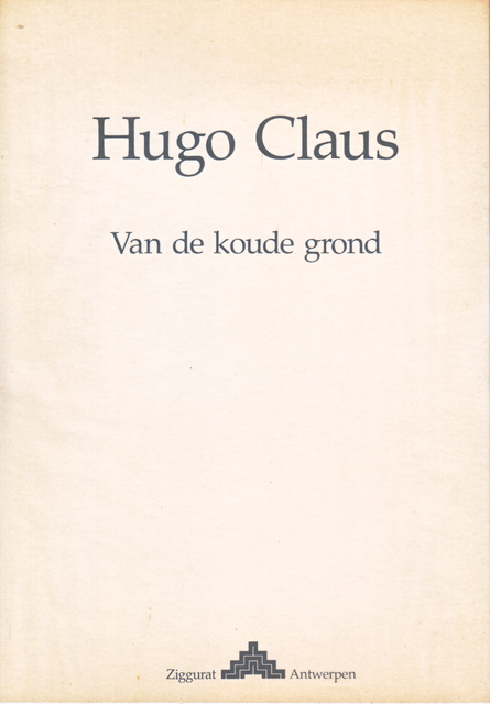 Van de koude grond - Hugo Claus Van de koude grond - Hugo Claus